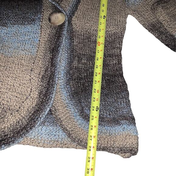 Berretti Made in Italy Blend Knit Cardigan Size M Brown Yellow Gray - Picture 12 of 12